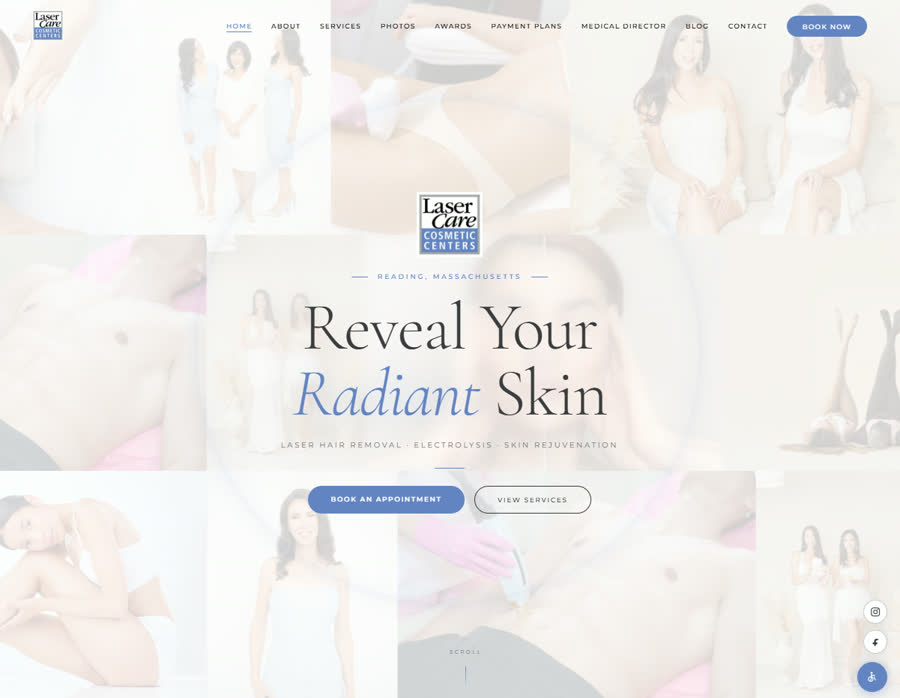 LaserCare Cosmetic homepage screenshot