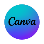 Canva Logo in all white